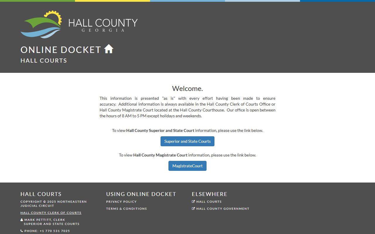 Hall County court records after jail arrest docket search